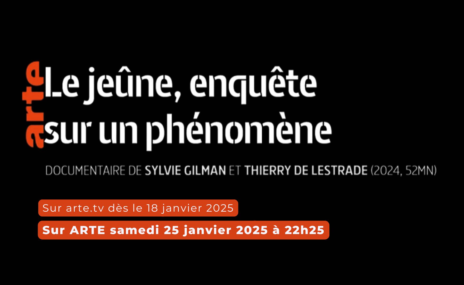 Affiche de l'émission Arte de 2025 à propos du jeûne