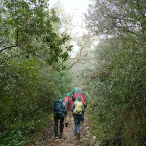 jeûne et rando 100 km Evelyne et Philippe sous la brume