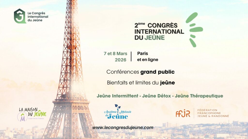 Congrès du jeûne 2026 à Paris ou en ligne